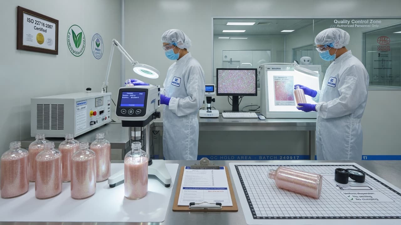 Quality control inspection of cosmetic products