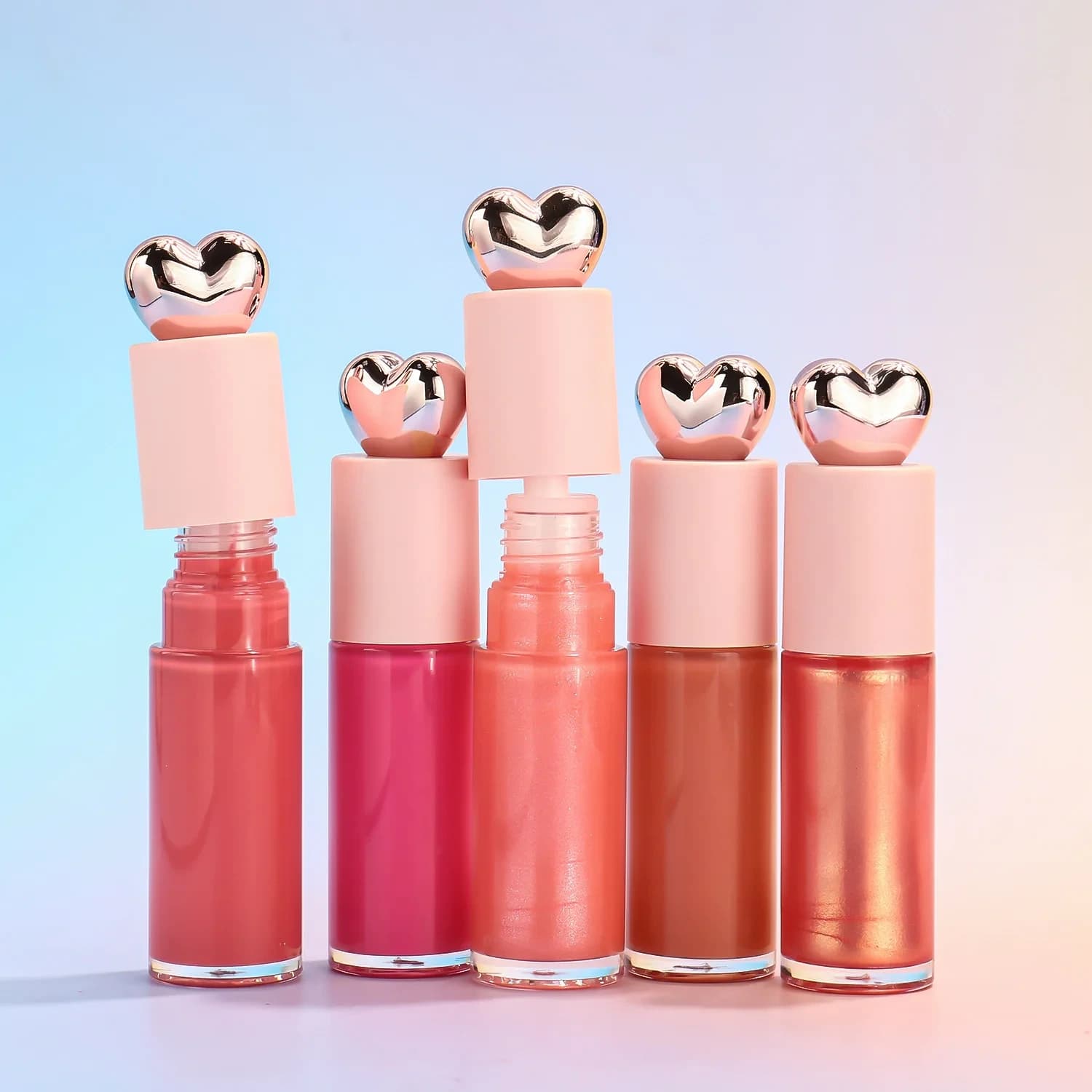 Cute Heart Lid Pink | Lipstick Manufacturer - Glitter Formulation