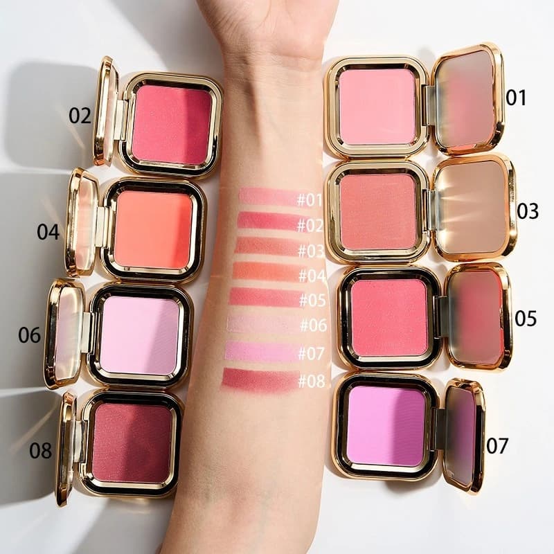 Blusher 8 Colors | Shimmer Blush Manufacturer - Glitter Formulation