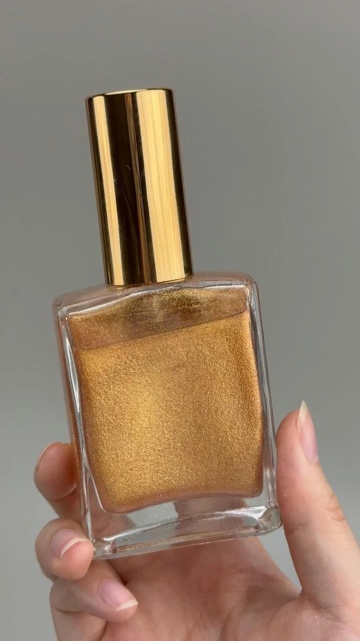 MLM Custom makeup shimmer glitter body oil wholesale cosmetics skin care long brighten highlighter liquid oil