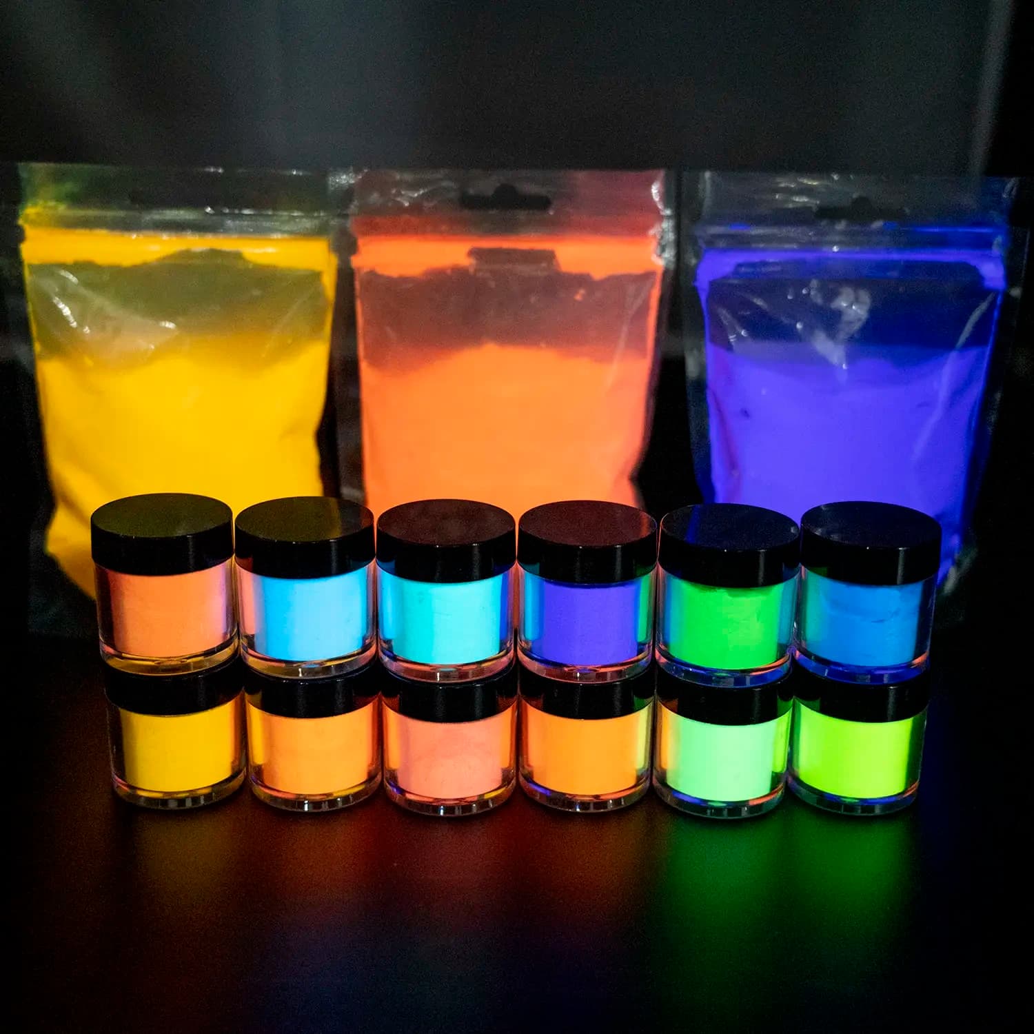 Glitter Supplier Customizes High Brightness Glow In The Dark Paint Pigment Resin Inks Coating Luminous Strontium Aluminate Pigment Powder Formulation