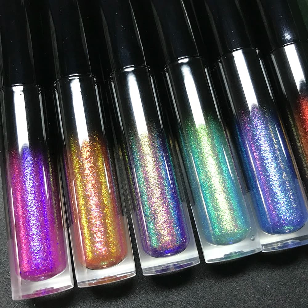 Waterproof High Pigment Vegan Cruelty Free Chameleon Liquid Shimmer Glitter Lip Gloss Formulation