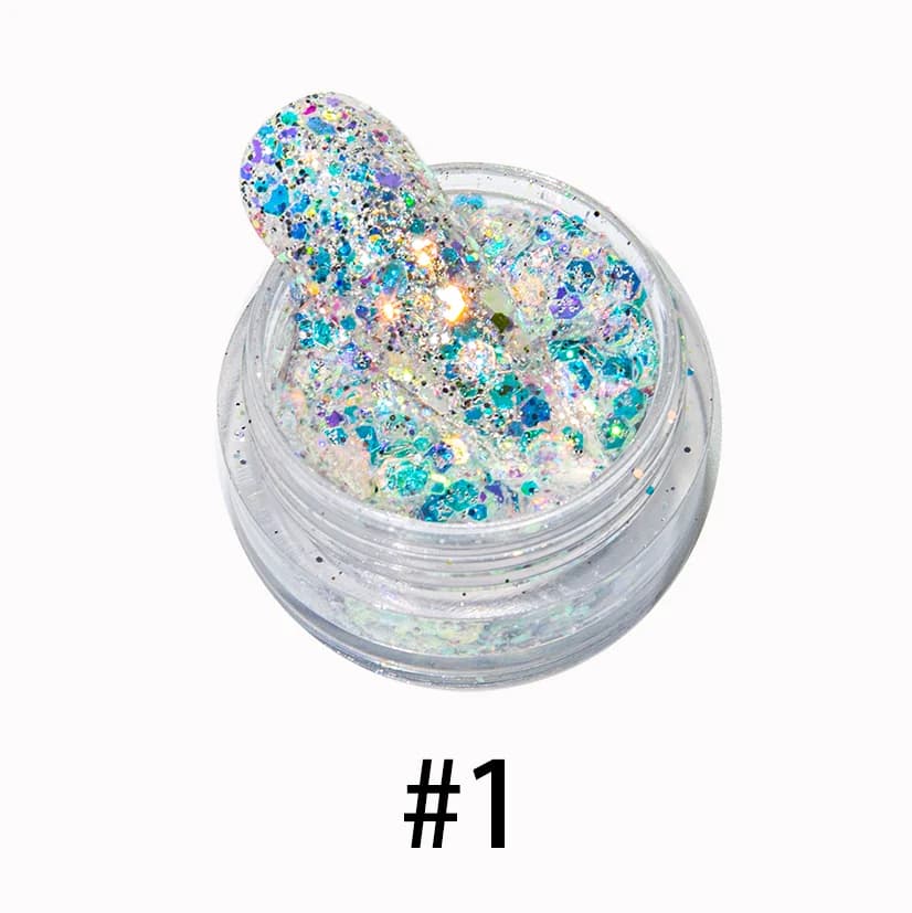 Specular Metallic Mirror PET Glitter Flakes AST-0052