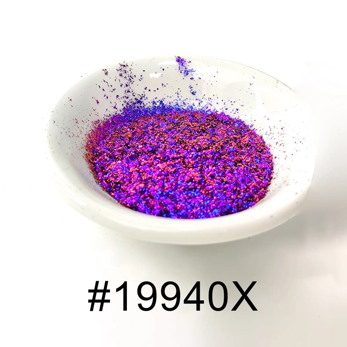 Specular Metallic Mirror PET Glitter Flakes AST-2414 Raw Bulk Formulation