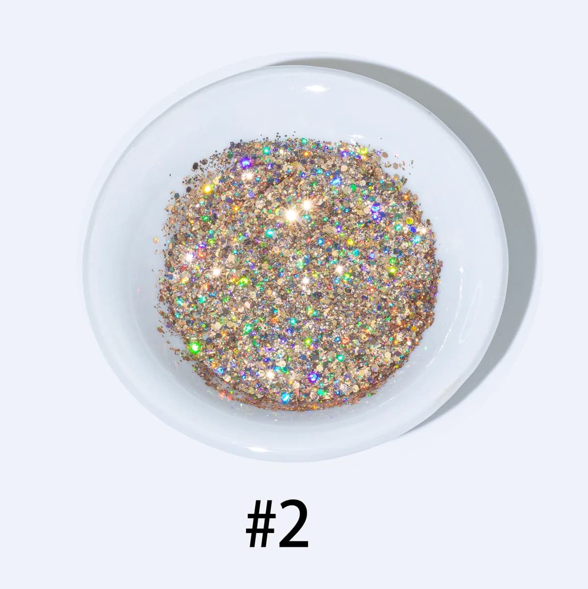 Specular Metallic Mirror PET Glitter Flakes AST-0357 Raw Bulk Formulation