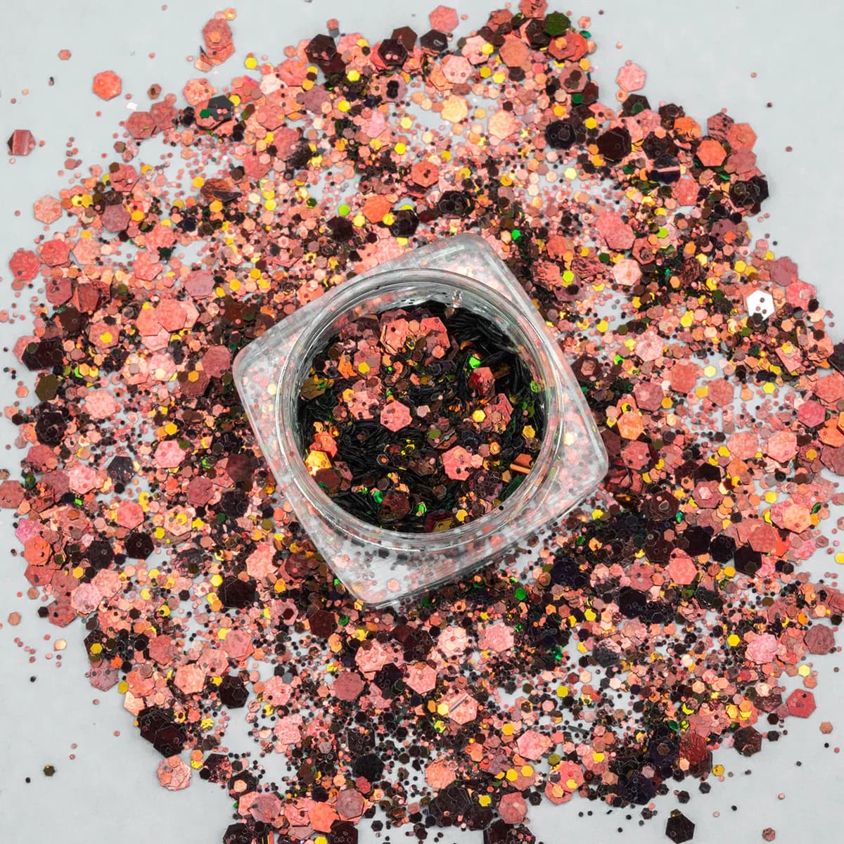 Specular Metallic Mirror PET Glitter Flakes AST-1948 Raw Bulk Formulation