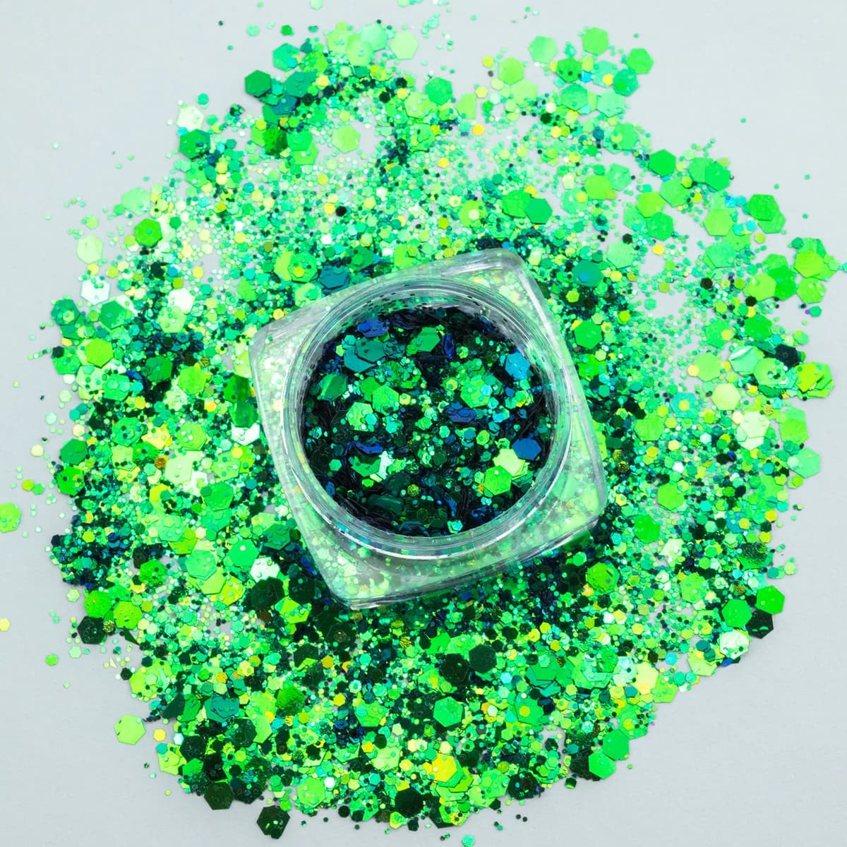 Iridescent Opal Sheen PET Glitter Flakes AST-0548 Raw Bulk Formulation