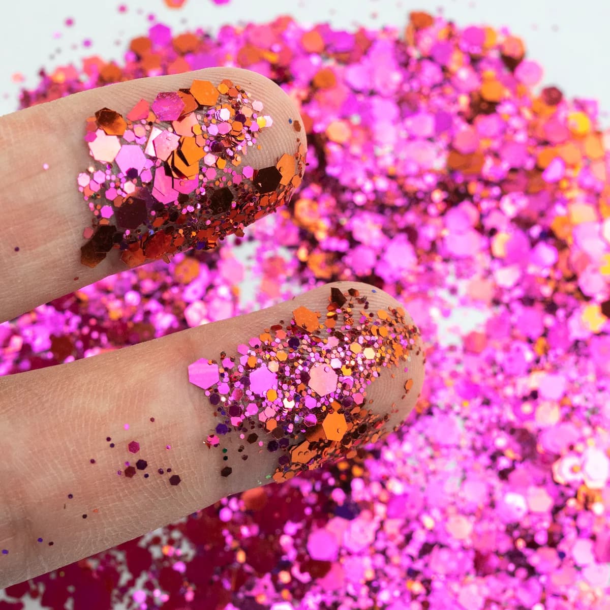 Specular Metallic Mirror PET Glitter Flakes AST-2653 Raw Bulk Formulation