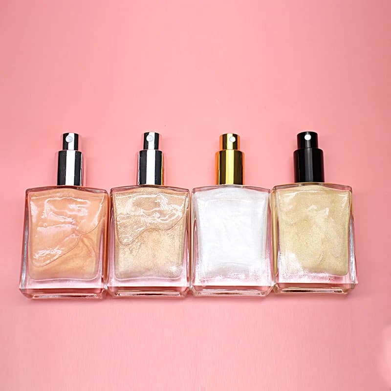Glitter Supplier Customizes Body Shimmer Cream Makeup Body Shimmer Oil Liquid Highlighter Brightening Sexy Glow Glitter Highlighter Formulation